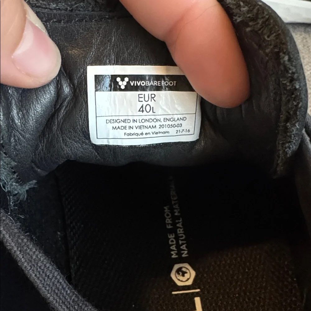 Vivo Barefoot Black Leather Shoes - Picture 11 of 15